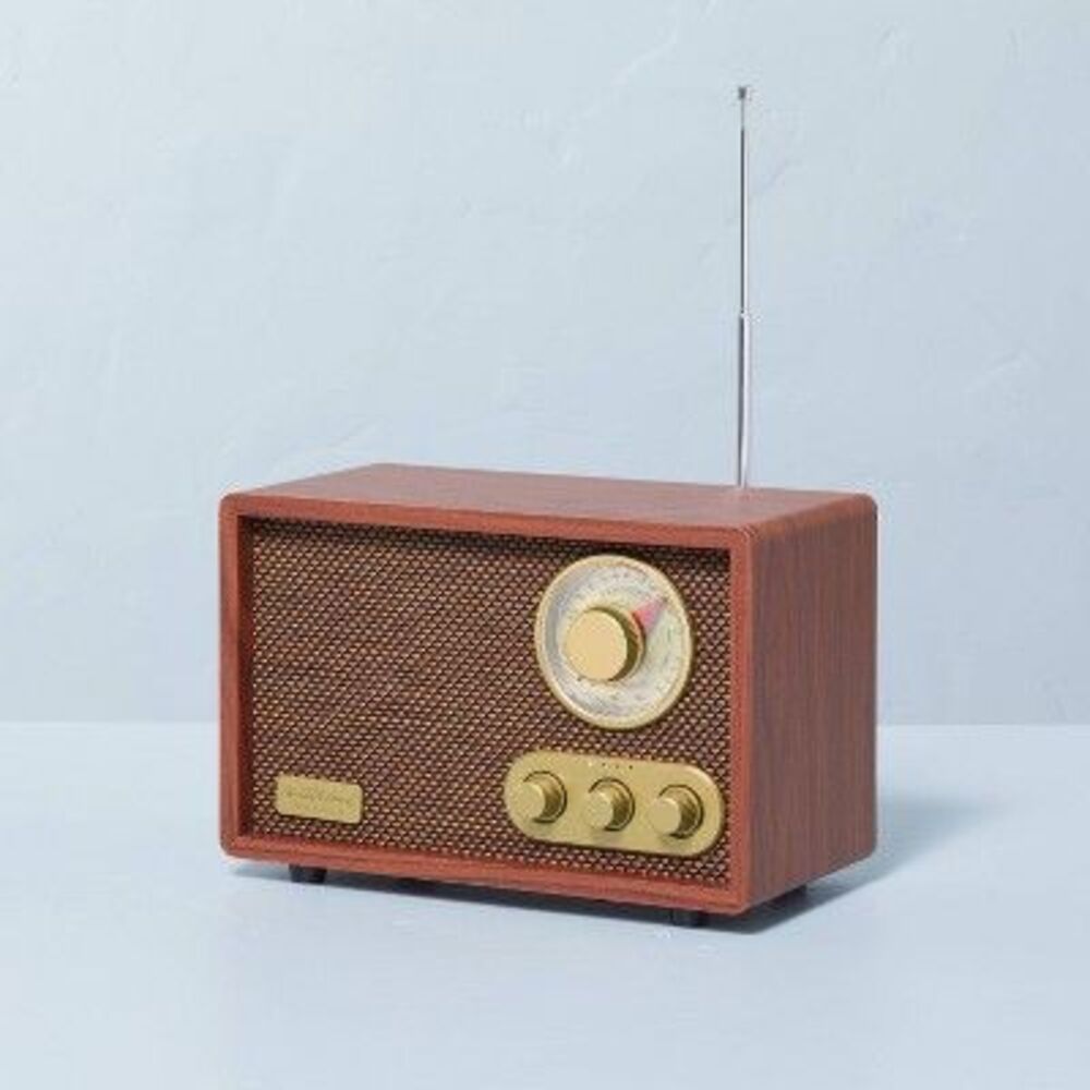 NEW Hearth & Hand Magnolia Brown Vintage Style Bluetooth Speaker & Radio
